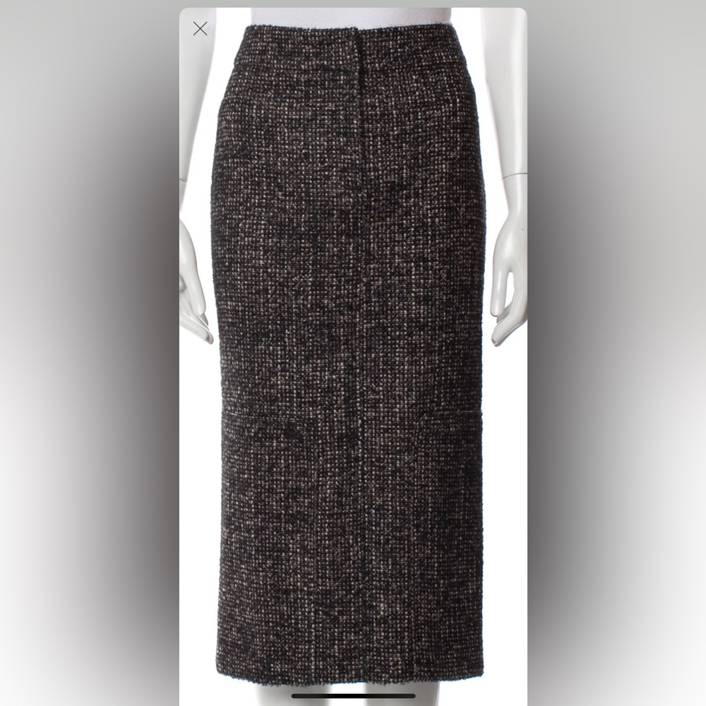 Tom Ford Zip Pencil Skirt 36 wool mohair alpaca silk